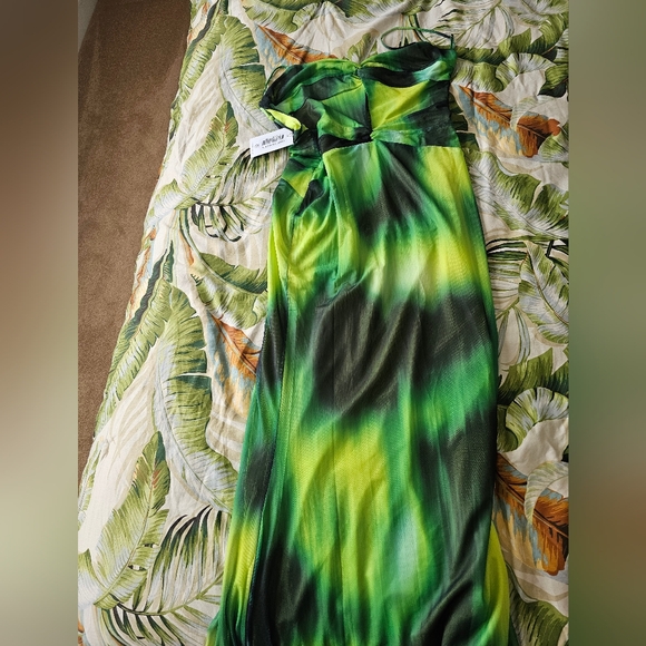 Runaway the Label Green Maxi Dress Size M NWT - Picture 2 of 4